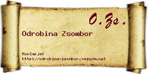 Odrobina Zsombor névjegykártya